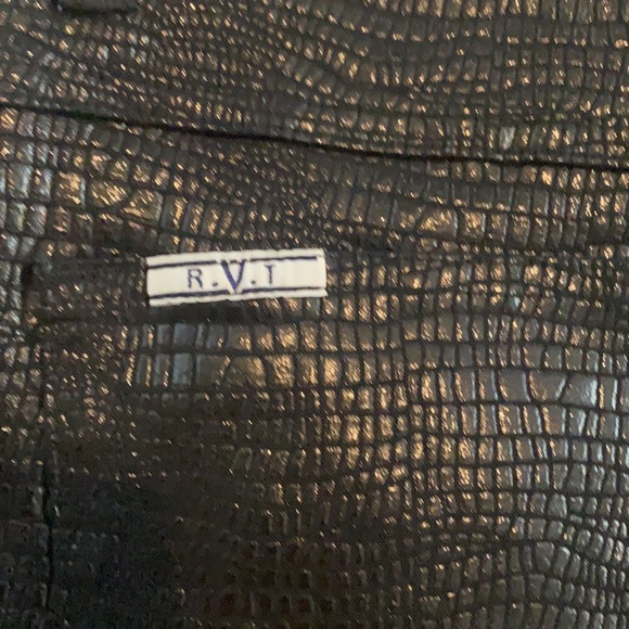 RVT Black Faux Leather Pants with Flared Leg NWOT - Picture 2 of 8